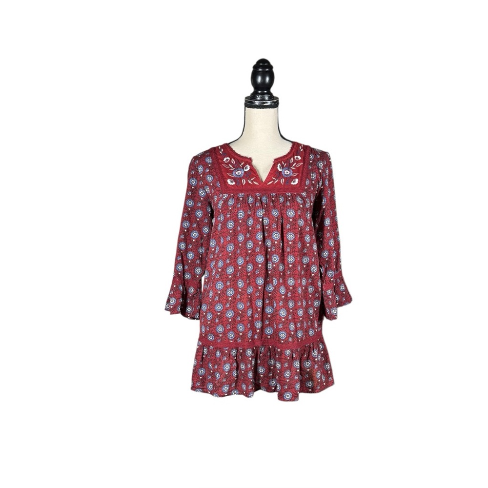 April Cornell Floral Peasant Style Feminine Cottagecore Prairie Top
